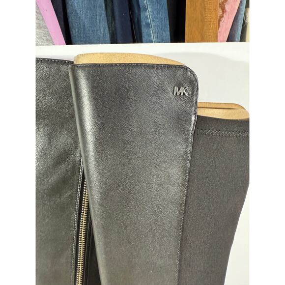 Michael Kors Bromley Flat Boot Knee High Stretch Back Leather Size 5 New in Box - Picture 7 of 11